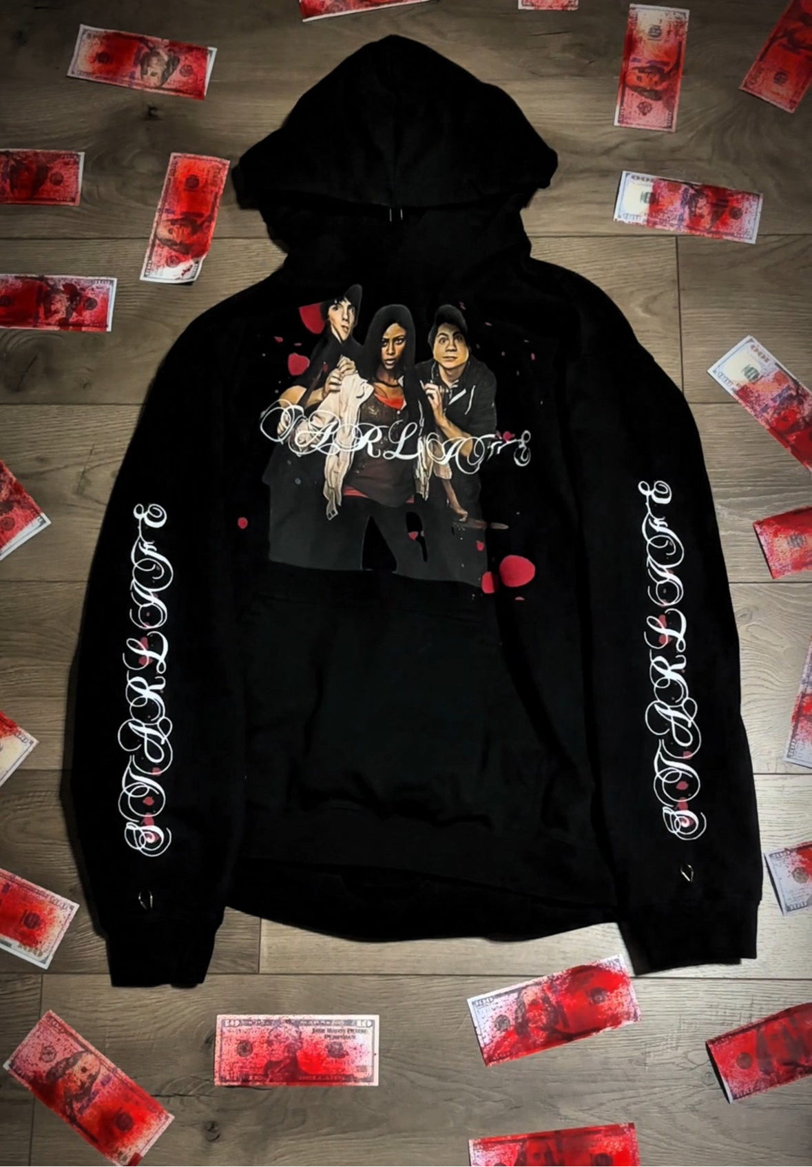 MY BABYSITTERS A VAMPIRE HOODIE + BLOODY BANDS