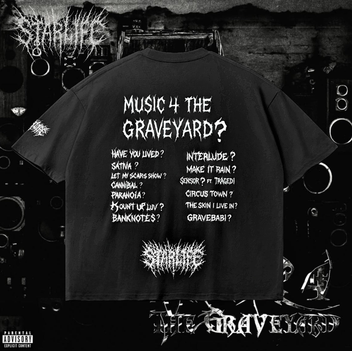 MUSIC 4 THE GRAVEYARD X STARLIFE TEE