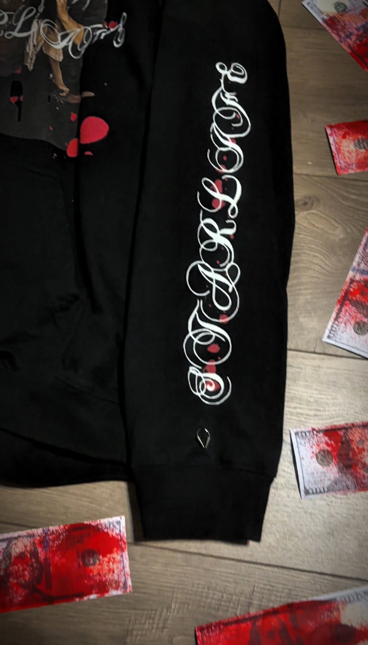 MY BABYSITTERS A VAMPIRE HOODIE + BLOODY BANDS