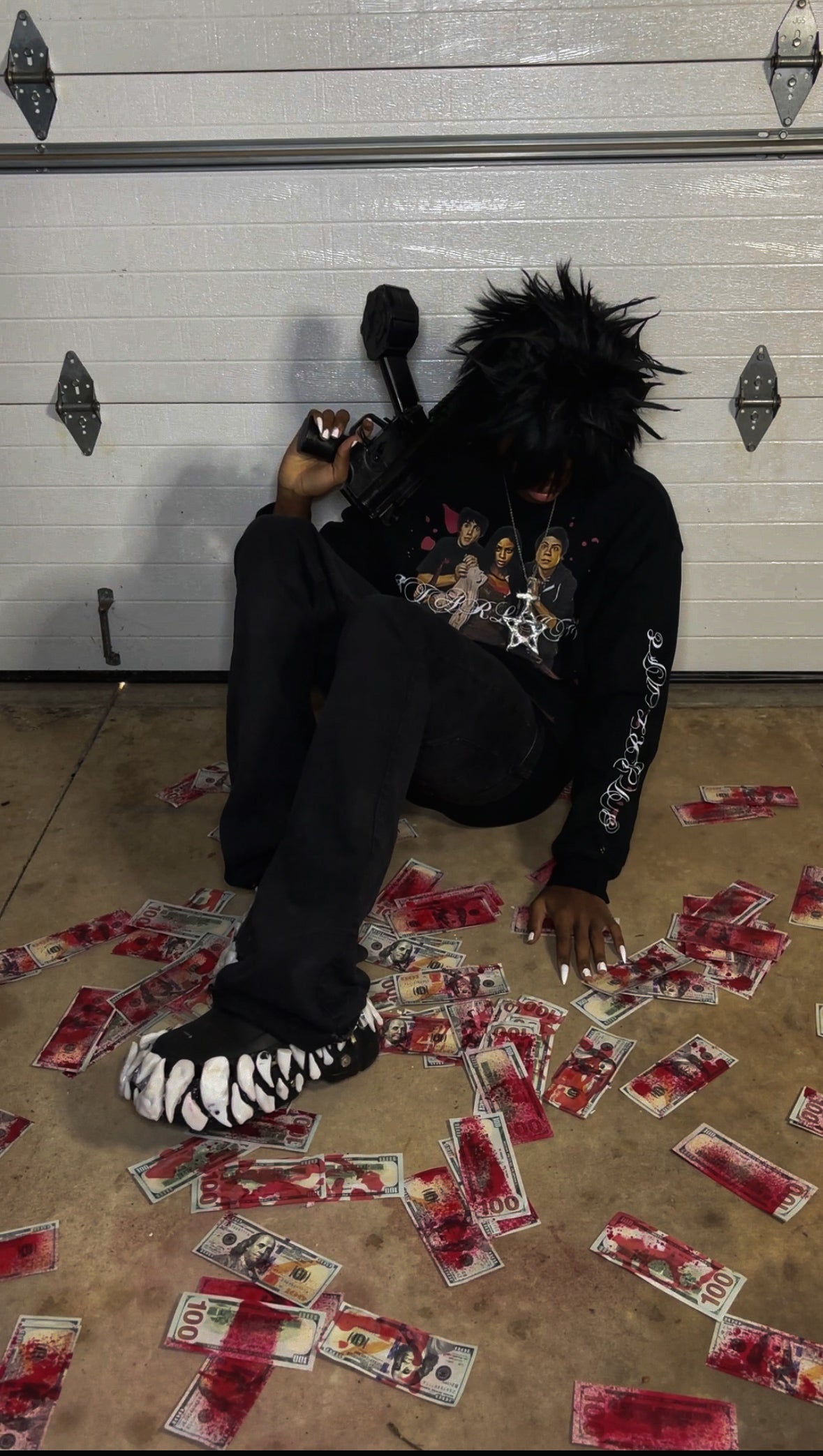 MY BABYSITTERS A VAMPIRE HOODIE + BLOODY BANDS