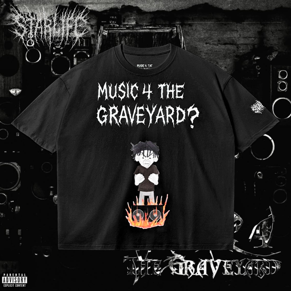 MUSIC 4 THE GRAVEYARD X STARLIFE TEE